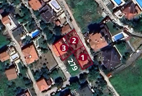 Three adjacent plots of land for sale together in Arnavutköy | L279